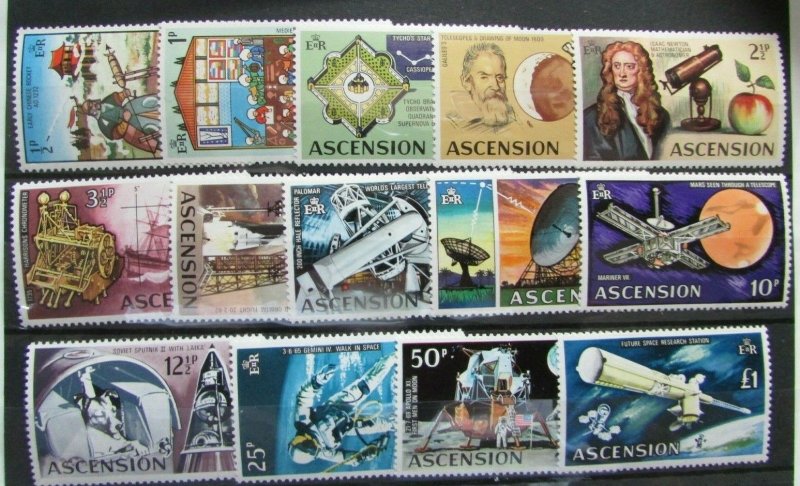 1971 Ascension SC #138-514 SPACE ROCKET RESEARCH STATION  MNH stamp set