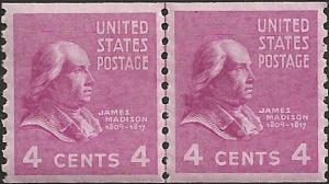 # 843 MINT NEVER HINGED JAMES MADISON