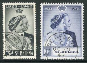 St Helena SG143/4 1948 Royal Silver Wedding Set Very Fine Used