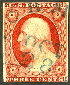 U.S. #10 USED BLUE CANCEL 