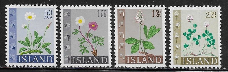 Iceland Scott #'s 363 - 366 MNH