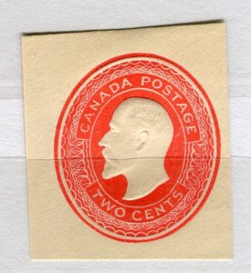 CANADA; 1900s early Ed VII issue used Postal Stationary PIECE