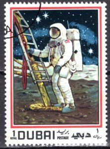 Dubai 1969: Sc. # 118b; Used CTO Single Stamp