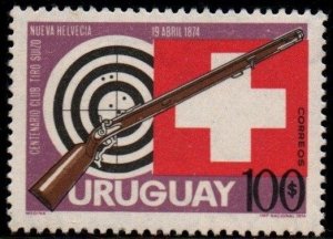 1974 Uruguay Swiss Rifle association target flag #877 ** MNH