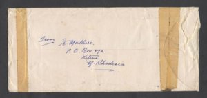 Rhodesia & Nyasaland 1956 multi franked cover to Australia 