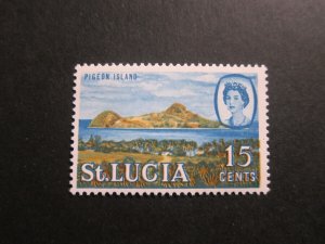 St Lucia 1968 Sc 190a Red color shift Error MNH