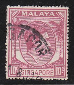 Singapore George VI (Scott #9a) Used