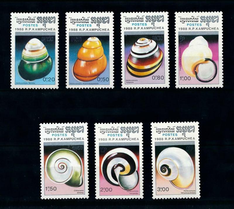 [99570] Cambodia 1988 Marine Life Sea shells  MNH