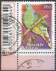 South Africa 1197 (used) R10 green pigeon