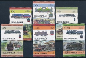 [63584] Tuvalu 1985 Steam Locs - Trains - Railways Niutao MNH