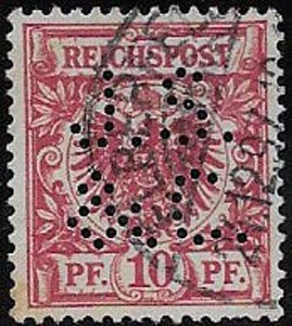 Germany, Sc 48, uused, perfin