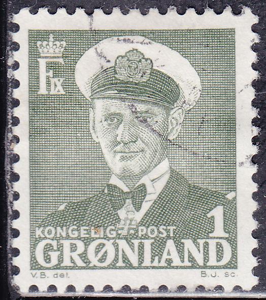 Greenland 28 USED 1950 King Frederik IX