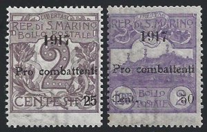 1917 SAN MARINO, No. 51/52 2 MNH/** values