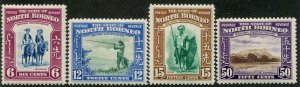 North Borneo #197, 200, 201, 204 Mint
