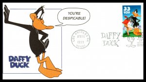 US 3306a Daffy Duck Mystic U/A FDC