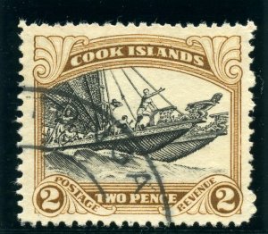 Cook Islands 1946 KGVI 2d black & brown very fine used. SG 139. Sc 118.