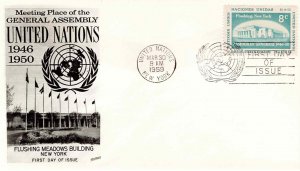 United Nations 1959 FDC Sc 70 General Assembly UN New York Fleetwood Cachet