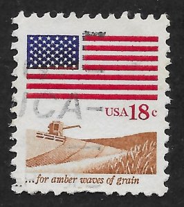 US #1890 18c Flag & Anthem - For Amber Waves of Grain