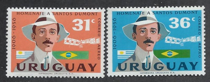 URUGUAY SC# C193-4 FVF/MNH 1959