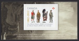 THE BLACK WATCH = MILITARY UNIFORM Canada 2012 #2578 MNH stamp cut fr BK509