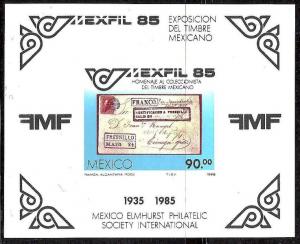 MEXICO Scott 1385 MNH** 1985 MEXFIL sheet