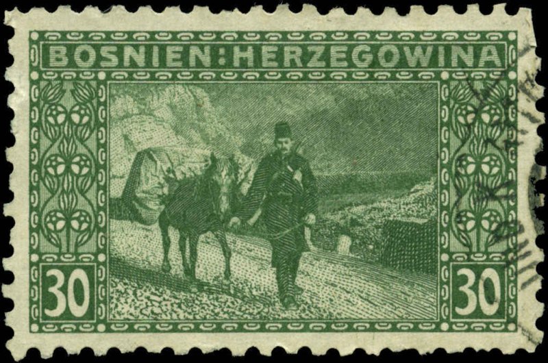 Bosnia and Herzegovina Scott #38a Used  Perf 9 1/4