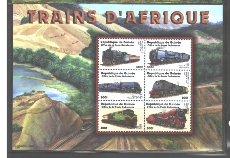 REP. DE GUINEE 2002 LOCOMOTIVES #2059 MNH