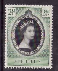 Fiji-Sc#145- id15-unused LH QEII Coronation set-any rainbow