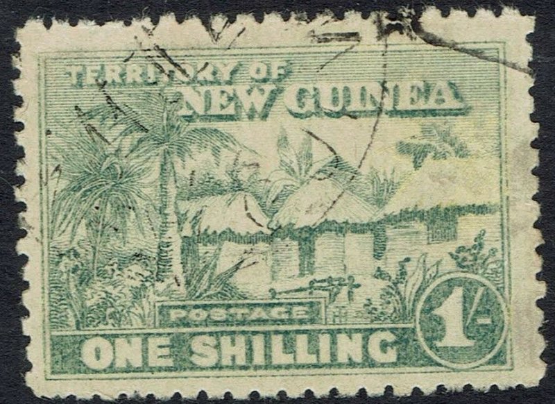 NEW GUINEA 1925 HUT 1/- USED  