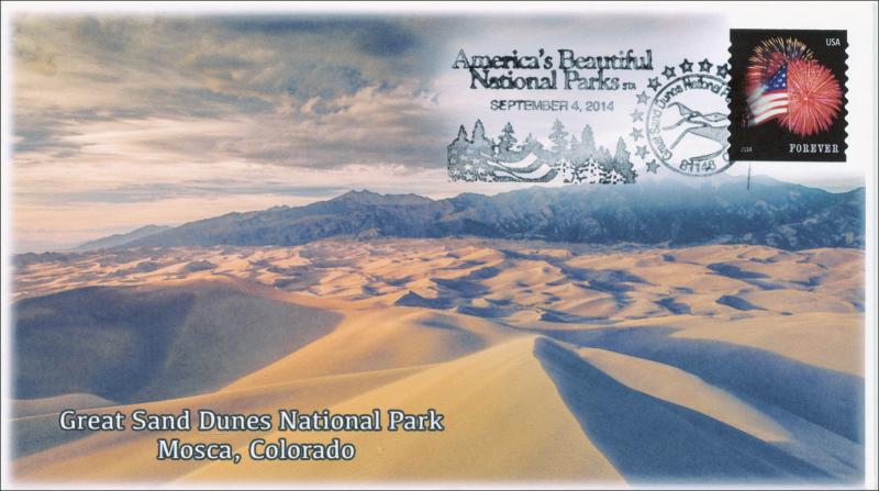 2014, Great Sand Dunes National Park, Pictorial Postmark , Item 14-164