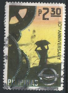 Philippines #1325 2.30p Cogwheels & Worker