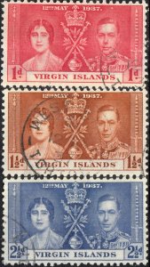 British Virgin Islands #73-75     Used