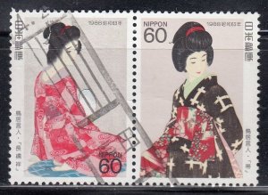 Japan 1988 Sc#1771-1772 Philatelic Week - Paintings of Women Used