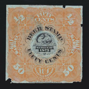 US REA34 50c Beer Revenue Stamp Used F-VF SCV $100 (-004)