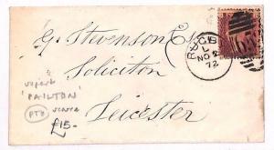 AU144 1872 GB Warwicks *PAILTON* Village CDS Rugby Cover Leics {samwells}PTS