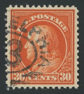 USA 420 - 30 cent Dark Orange Red variety - VF/XF Used with PF Cert copy