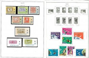 Haiti 1941-1977 M & U Hinged & in Mounts on a Mix of Remaindered Pages