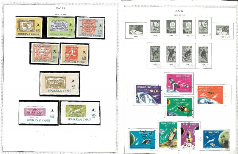 Haiti 1941-1977 M & U Hinged & in Mounts on a Mix of Remaindered Pages