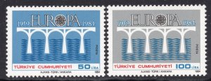 EUROPA CEPT 1984 - Turkey - The 25th Anniversary of CEPT - MNH Set