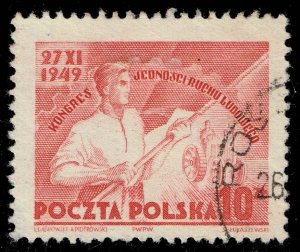 Poland #461 Man with Flag; Used