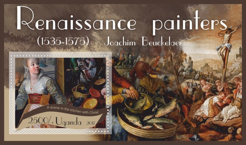 Stamps Art. Painting Joachim Beuckelaer 6 sheets perforated MNH** 2017 year