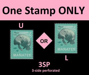 US 5851 Save Manatees F single 3SP MNH 2024