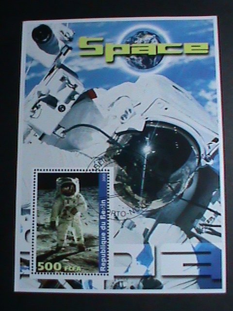 ​BENIN STAMP:2003 FIRST MAN ON THE MOON- CTO S/S SHEET VERY FINE