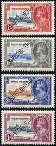 Virgin Islands SG103s/6s 1935 Silver Jubilee Perf Specimen Set M/M