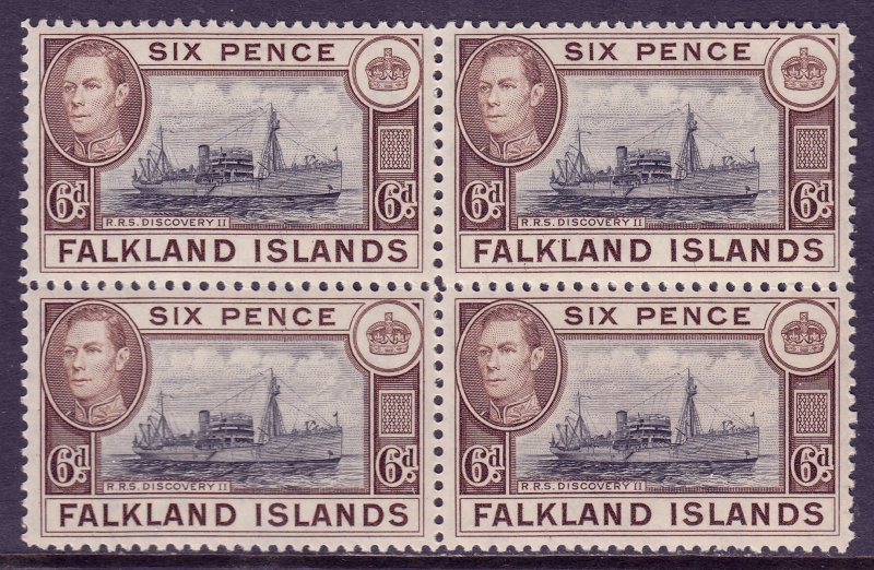 Falkland Islands - Scott #89 - Block/4 - MNH - Gum toning - SCV $46