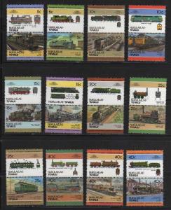 Tuvalu Nukulaelai MNH SC# 1-20 Trains 2014CV $12.20