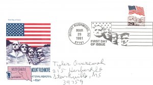 US FIRST DAY COVERS ASSORTMENT OF 6 DIFFERENT CACHETS ON 1990/1991 CACHETS