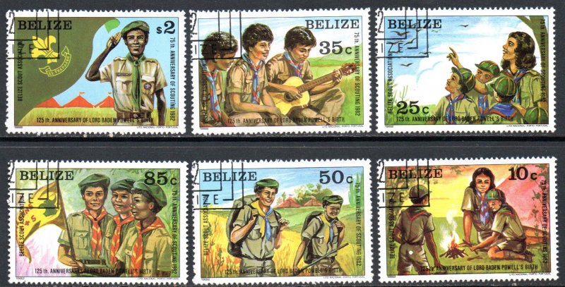 BELIZE 638-43 USED CTO SCV $24.40 BIN $9.80 SCOUTS