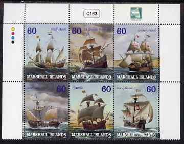 Marshall Islands 2000 Sailing Ships perf se-tenant block ...