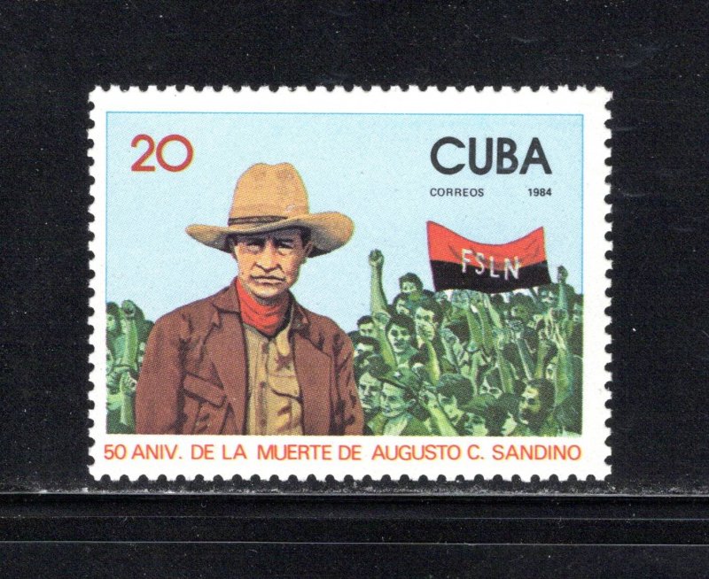 CUBA Sc# 2684  AUGUSTO SANDINO  Nicaragua revolutionary  1984  MNH mint